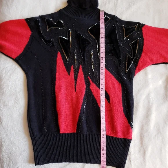 Vintage Velvet Sequin Beaded Maximalist Sweater - Picture 11 of 14